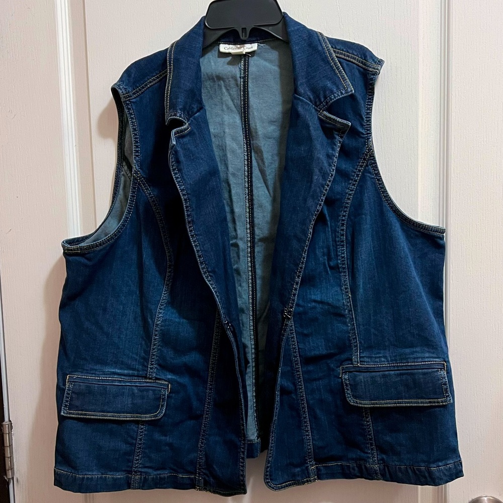 Coldwater Creek Denim Vest 24W